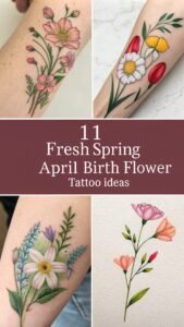 Read more about the article 11 Fresh Spring April Birth Flower Tattoo Ideas: A Comprehensive Guide