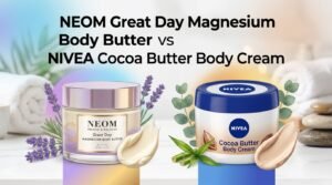 Read more about the article NEOM Great Day Magnesium Body Butter vs NIVEA Cocoa Butter Body Cream